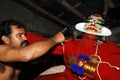 Preparation for KATHAKALI dance