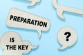 Preparation Is The Key. Concept meaning it reduces errors Royalty Free Stock Photo