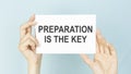PREPARATION IS THE KEY plan BE PREPARED concept Royalty Free Stock Photo