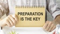 PREPARATION IS THE KEY plan BE PREPARED concept just prepare Royalty Free Stock Photo