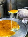 Preparation of Knafeh or Kanafeh