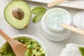 Preparation Of Natural Cosmetics With Avocado Extract And Tools Detail