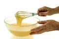 Preparation of the pancake batter Royalty Free Stock Photo