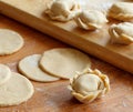 Preparation of pelmeni, ravioli, dumplings