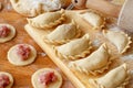 Preparation of pelmeni, ravioli, dumplings