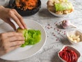 Cabbage rolls stuffed with meat and vegetables. Royalty Free Stock Photo