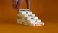 Preparation and success symbol. Wooden blocks with words Preparation is the key to success on on a beautiful orange background, Royalty Free Stock Photo
