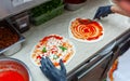 Preparation of traditional Neapolitan pizza