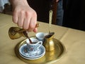 Preparation for Turkish coffee Royalty Free Stock Photo