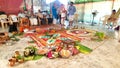 Hindu wedding yagna ceremony preparation