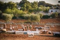 Preparatives for fireworks in the city of Locorotondo, in the so