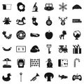 Preparatory class icons set, simple style Royalty Free Stock Photo