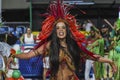 Preparatory rehearsal for Carnival 2024 at Sambodromo, Grande Rio samba school Royalty Free Stock Photo
