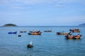 Prepare for fishing in Nha Trang beach, Khanh Hoa, Vietnam Royalty Free Stock Photo