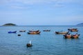 Prepare for fishing in Nha Trang beach, Khanh Hoa, Vietnam