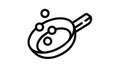 Prepare food on griddle icon animation