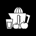 Prepare fresh juice dark mode glyph icon