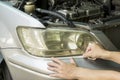 Prepare Headlight lenses for Polish Restorer, Car maintenance service