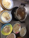 Prepare noodle ingredien in cooking kitchen