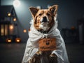 Howl-arious Halloween: Doggone Cute in a Ghost Costume!