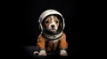Adorable Astronaut Pup: A Tiny and Cute Model in Anthropomorphic Pose