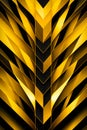 Beautiful abstract art in blackn and gold with geometric sharp lines pattern motion generated by ai