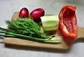 Prepare vegetables salade.