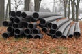 Prepared black polyethylene pipes for sewage