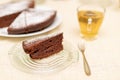 Prepared dessert in a family home. Family meeting at the kitchen table Royalty Free Stock Photo