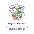 Prepared meal plan concept icon