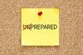 Prepared Not Unprepared Sticky Note Royalty Free Stock Photo