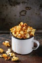 Prepared salted popcorn