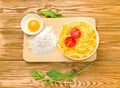 prepared spaghetti tagliatelle with cherry tomato