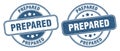 Prepared stamp. prepared label. round grunge sign Royalty Free Stock Photo