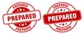 Prepared stamp. prepared label. round grunge sign Royalty Free Stock Photo