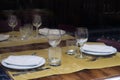 Prepared table of a restaurant Royalty Free Stock Photo