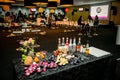 Prepared tables with food and drinks at the Nescafe Dolce Gusto product launch event in Johannesburg