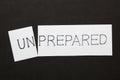 Prepared Unprepared Concept Royalty Free Stock Photo