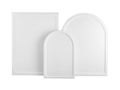 Prepared white wood panel for icon painting - blank iconography Royalty Free Stock Photo