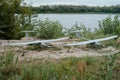 Preparing the army drones for the mission. A pair of reconnaissance aircraft in the wild.