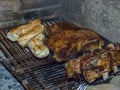 Preparing asado argentino