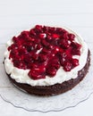 Preparing black forest cake Royalty Free Stock Photo