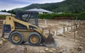 Preparing a building site doing the foundations Royalty Free Stock Photo