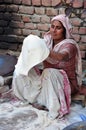 Preparing chapatti