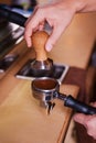 Preparing coffee. Royalty Free Stock Photo