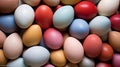 Preparing multicolored eggs for decorating during Easter festivities.AI Generated Royalty Free Stock Photo