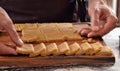 Preparing cookies dough