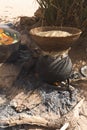 Preparing Couscous in M'Hamid El Ghizlane Royalty Free Stock Photo