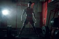 Preparing for deadlift exercise Royalty Free Stock Photo