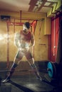 Preparing for deadlift exercise Royalty Free Stock Photo